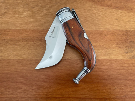 3.5” Spanish Navaja Capaora Pocket Knife Red Stamina Wood - USA seller