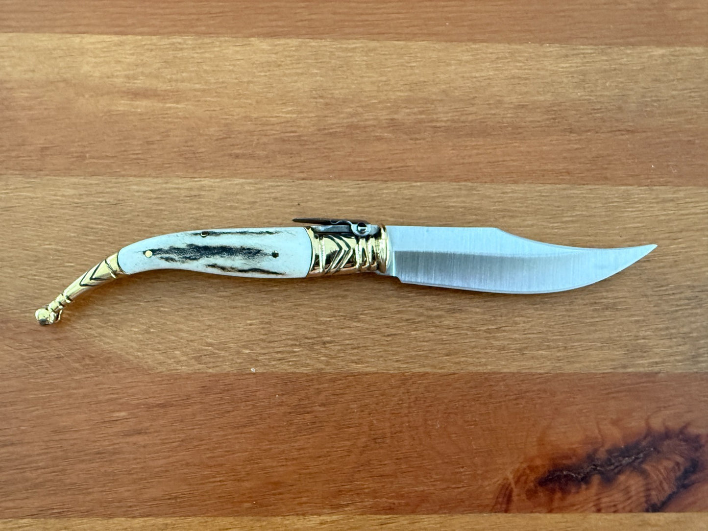 3.5” Albacete Navaja Joker Sevillana Knife Stag Horn Handle High Quality - Spain