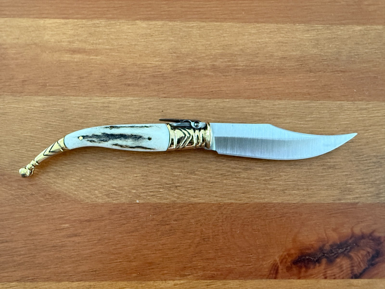 3.5” Albacete Navaja Joker Sevillana Knife Stag Horn Handle High Quality - Spain