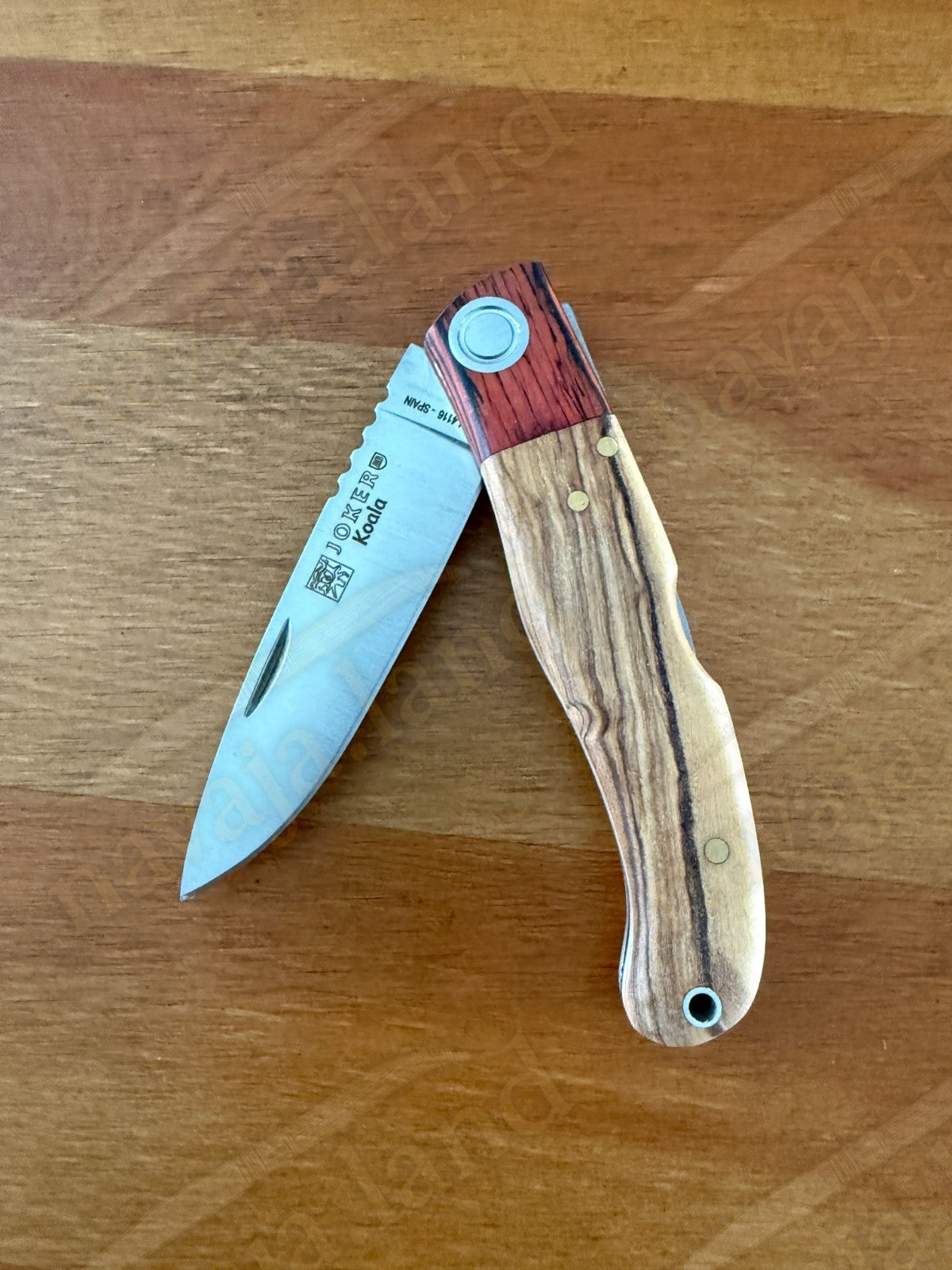 Joker Koala Pocket Knife 2.75” MOVA Blade Olive Wood & Rosewood Handle