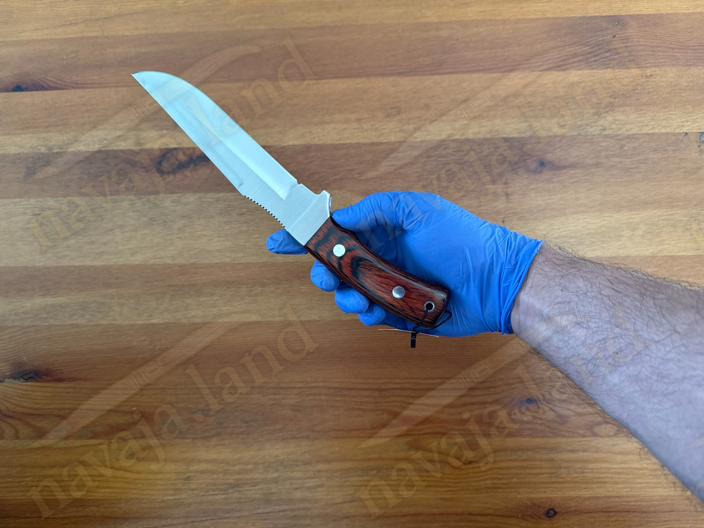 Joker Gamo Fixed Blade Hunting Knife 6.10" Mova 1.4116 Steel Red Wood Handle
