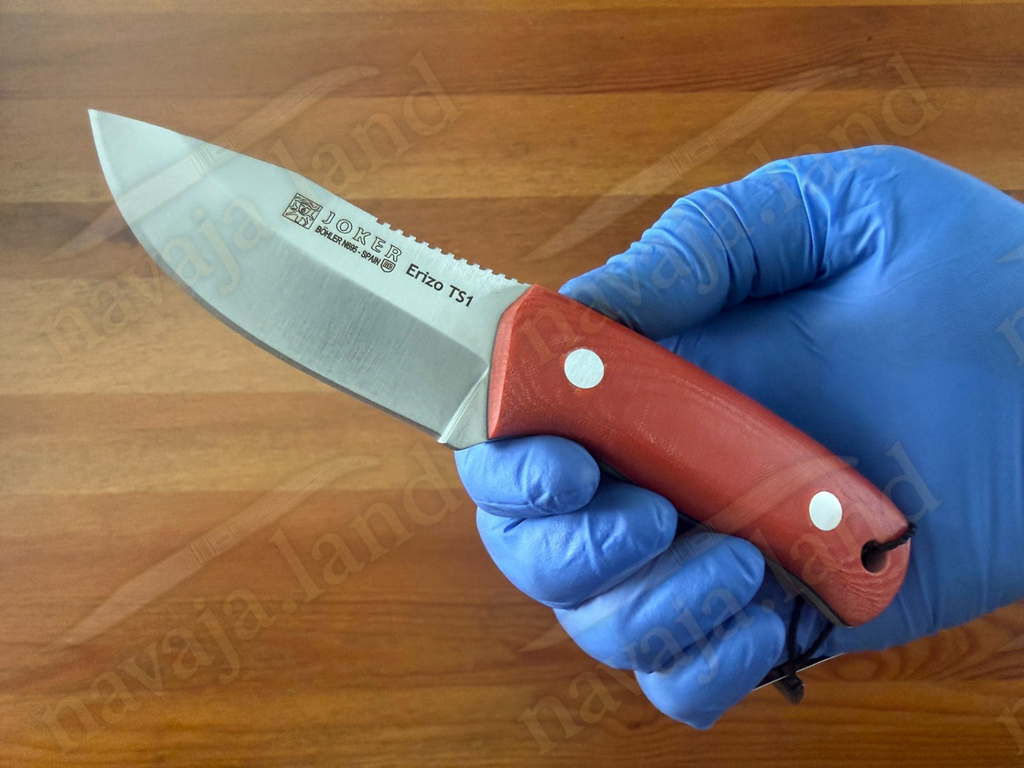 Joker Erizo TS1 Survival Knife 2.95” Böhler N695 Blade Red Micarta Handle -Spain