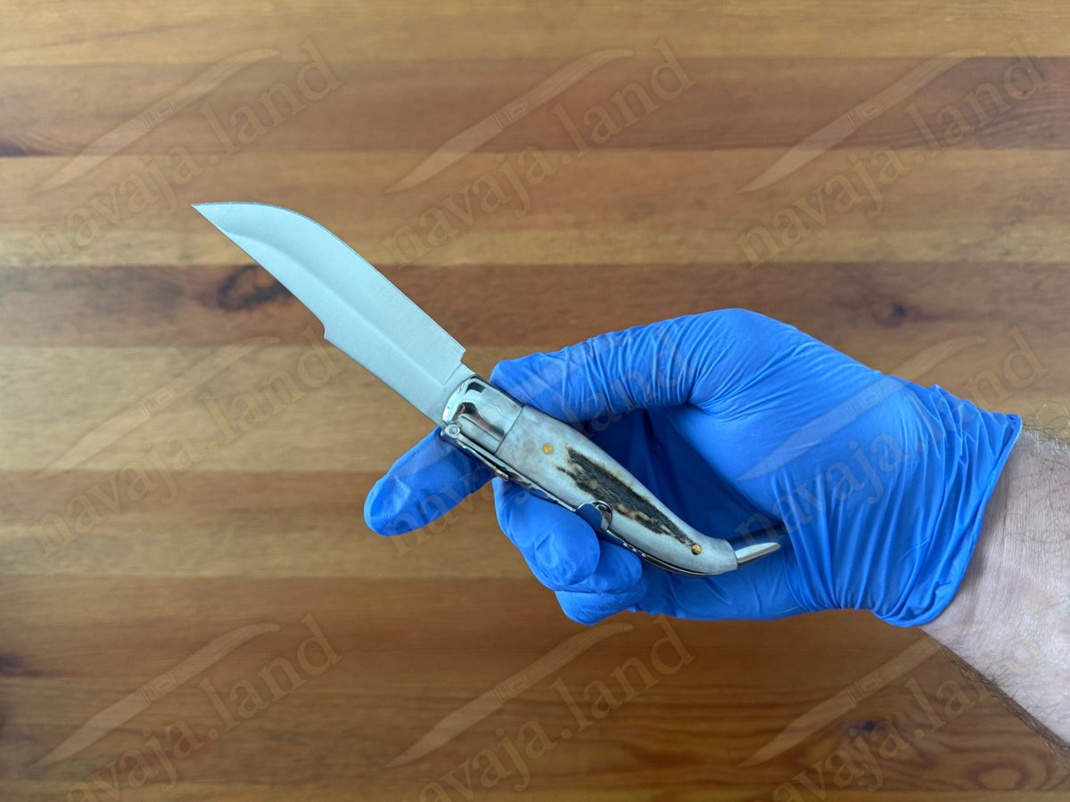 3.2” Joker Clasica Folding Knife Stag Horn Handle MOVA 1.4116 Stainless Steel
