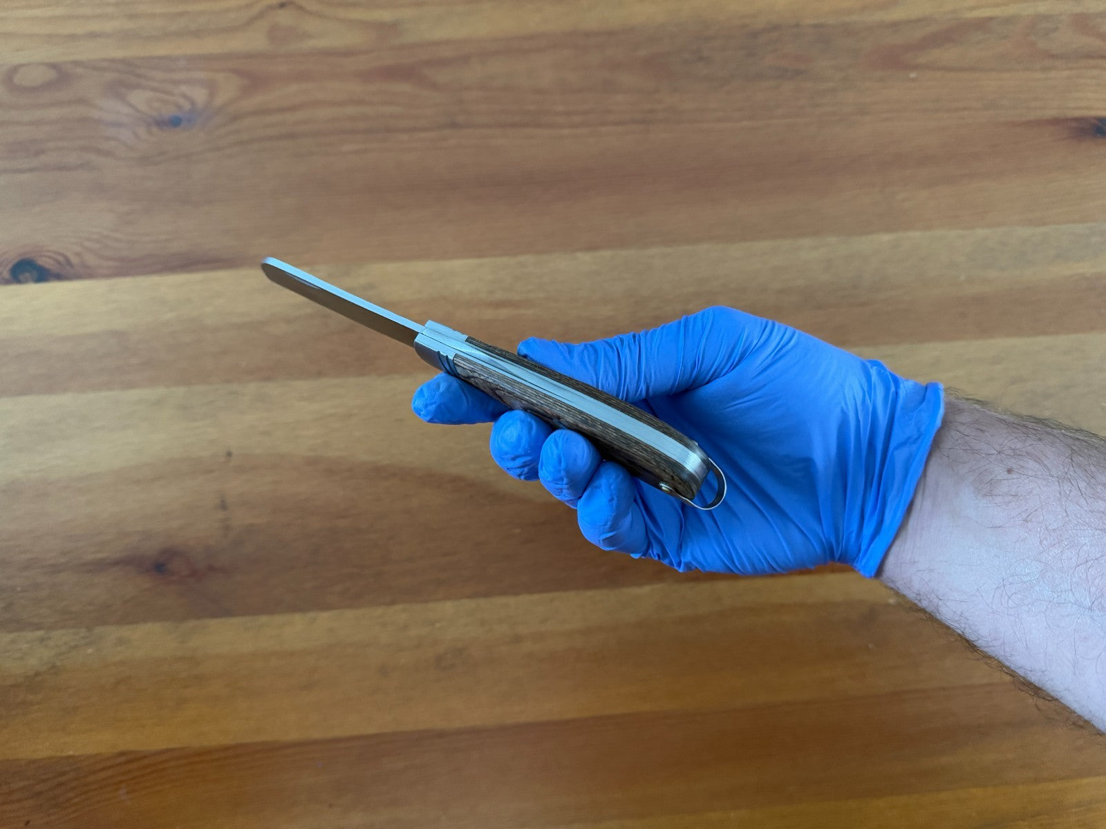 3.15" Bird Beak Navaja Pocket Knife Sailor / Marinera Wood Handle Anchor Insert