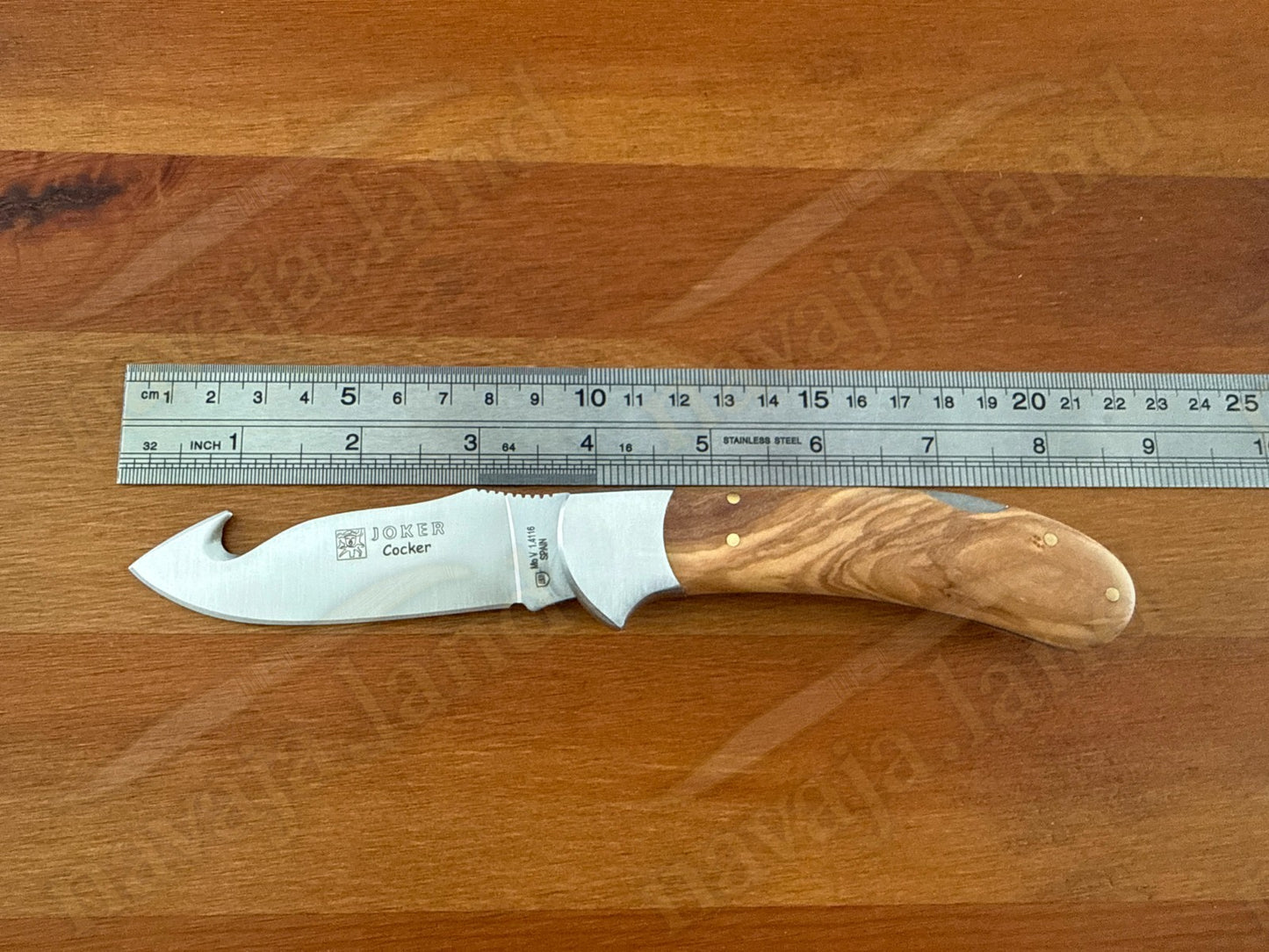 Joker Cocker Hunting Skinning Folding Knife 3.54” MOVA Blade Olive Wood Handle