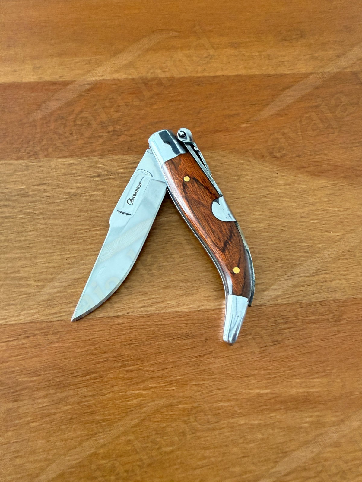 2.55” Spanish Navaja Teja Albacete Pocket Knife Red Stamina Scales with Ratchet