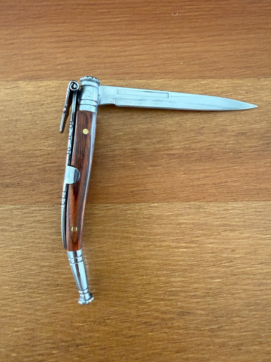 2.7 in. Estilete Spanish Navaja Pocket Knife Pakkawood Handle Billet Lock Spain