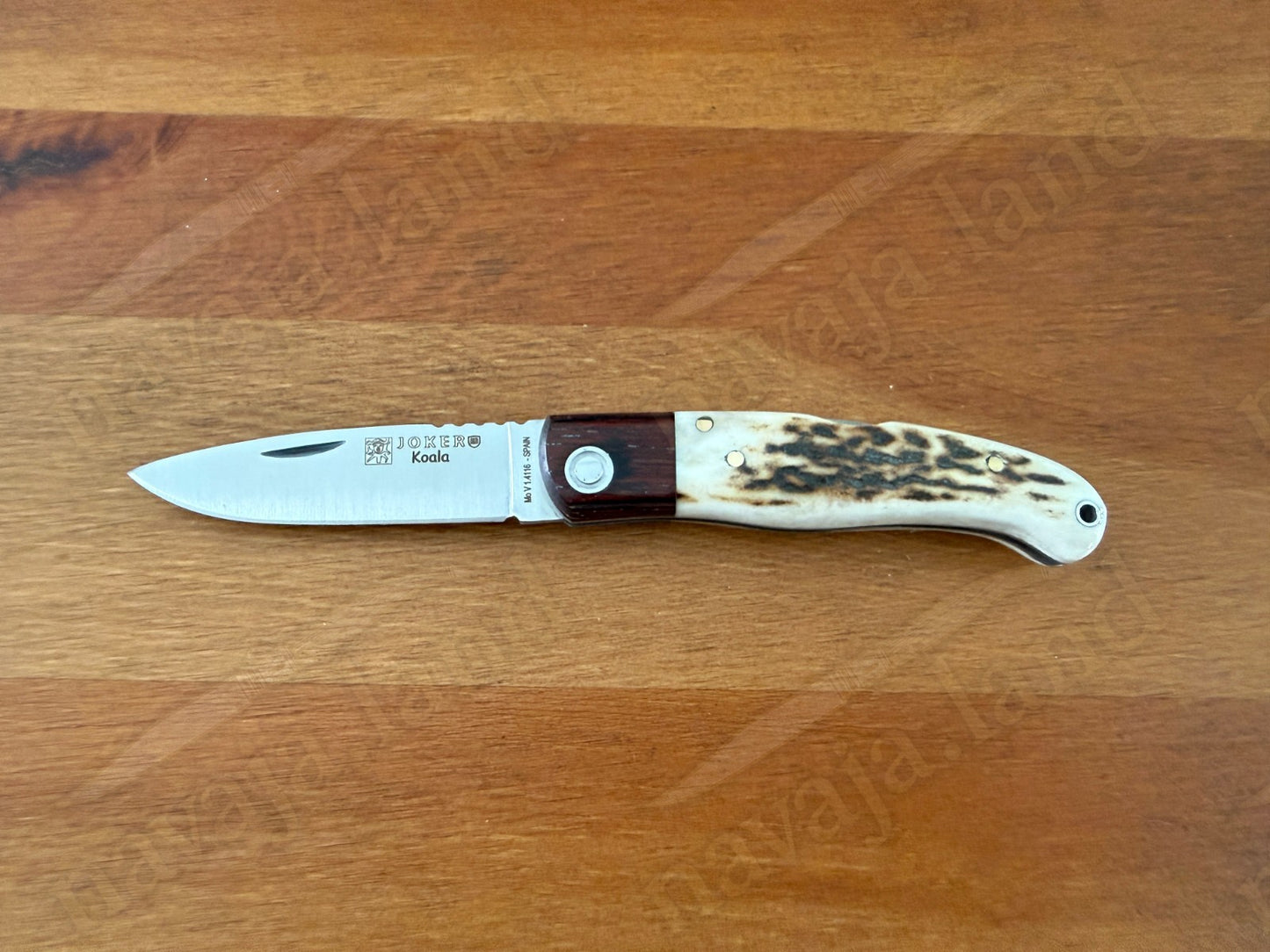 Joker Koala Pocket Knife 2.75” MOVA Blade Deer Horn Handle Grenadillo Ferrule