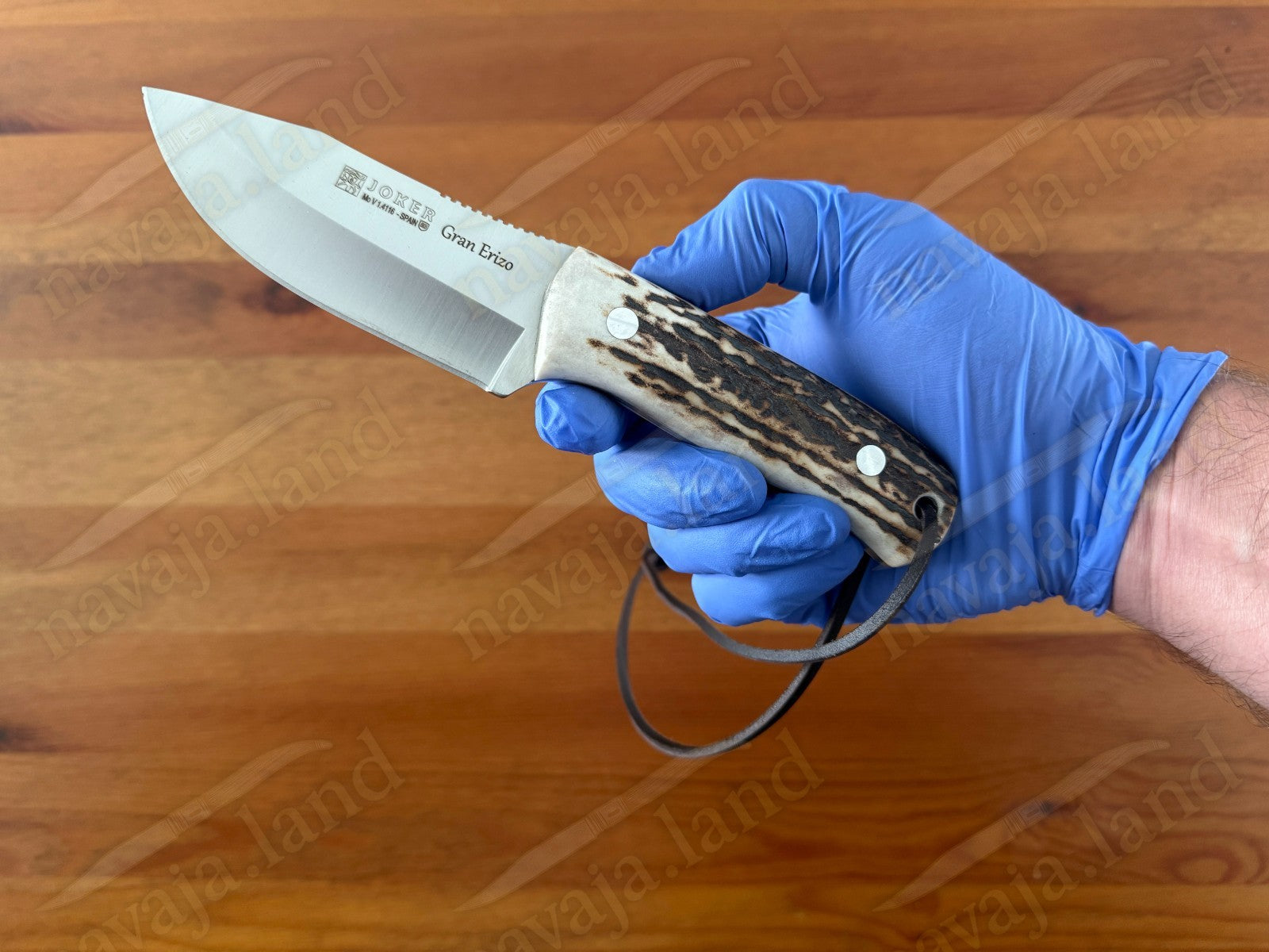 Joker Gran Erizo Bushcraft Knife – 3.74” MOVA Blade Stag Antler Handle | Sheath