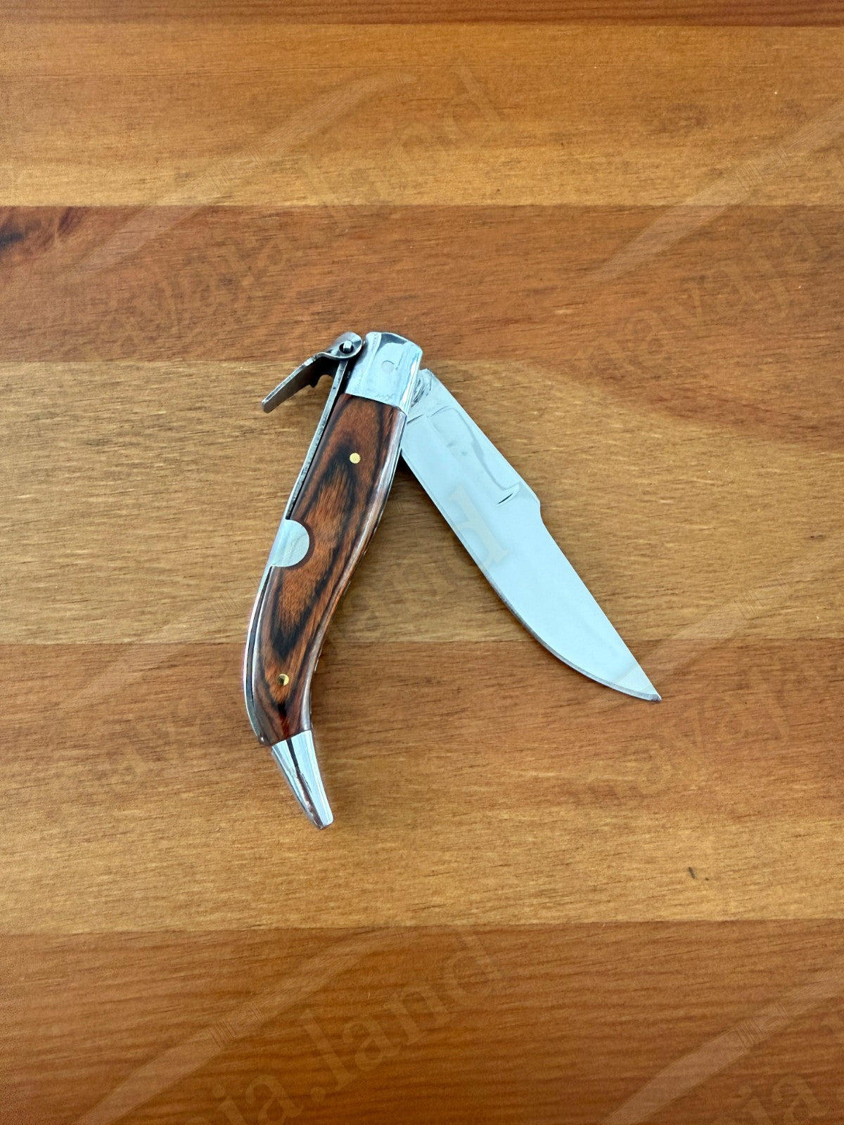 3.14” Spanish Navaja Teja Albacete Pocket Knife Red Stamina Scales with Ratchet