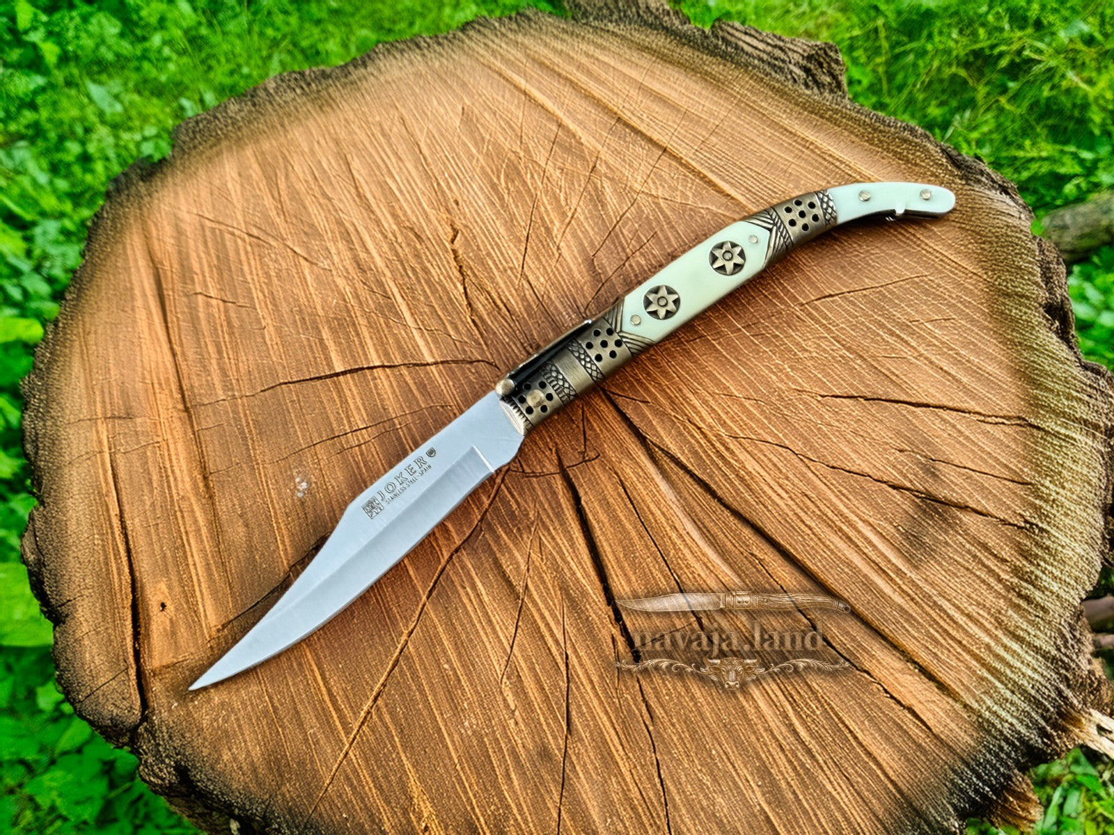 Spanish Navaja Joker Arabian Style 3.9" 420 Steel Zamak Handle Handmade in Spain