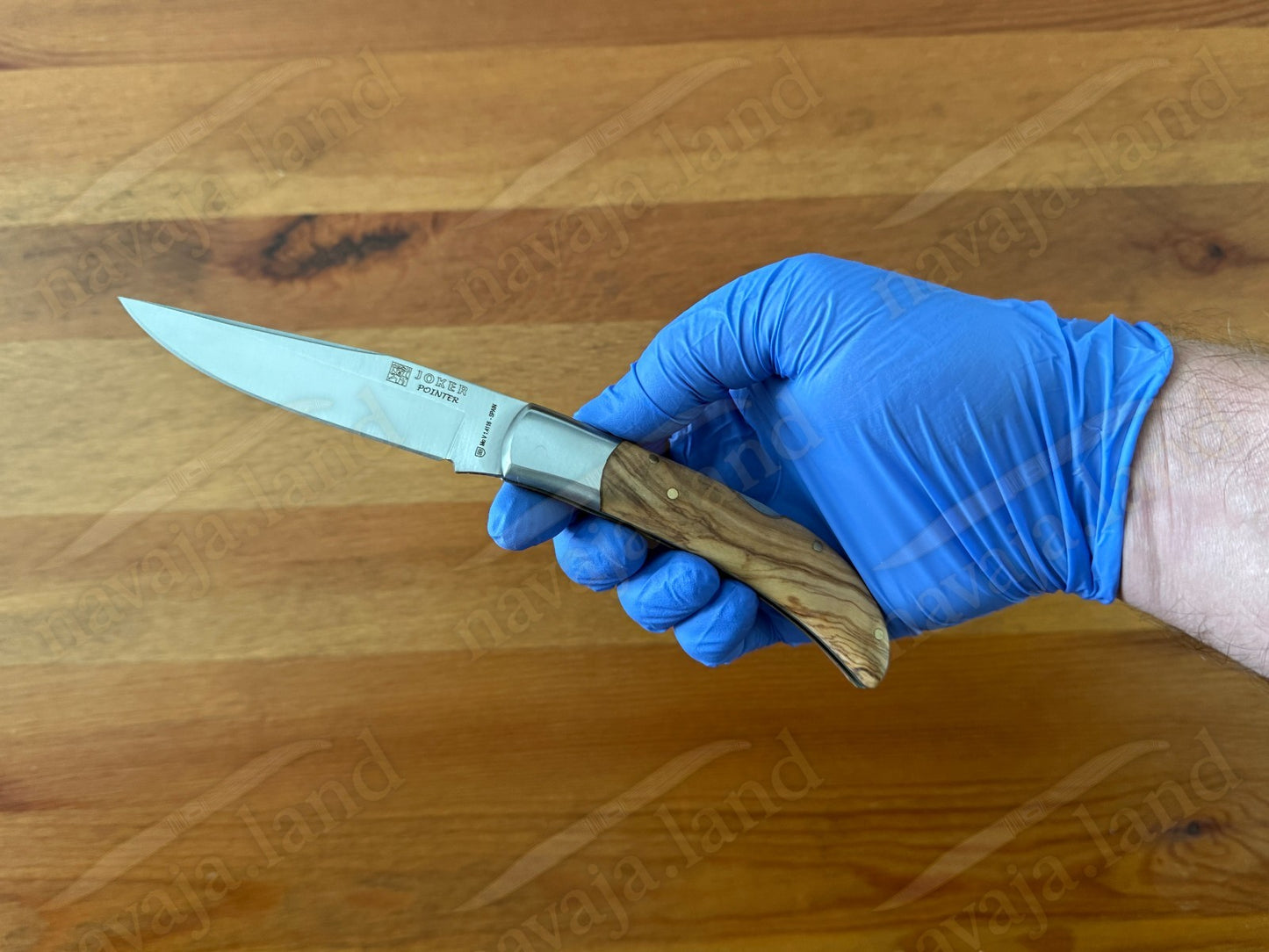 3.74” Joker Pointer Camping Folding Knife (Olive Wood Handle) From Spain