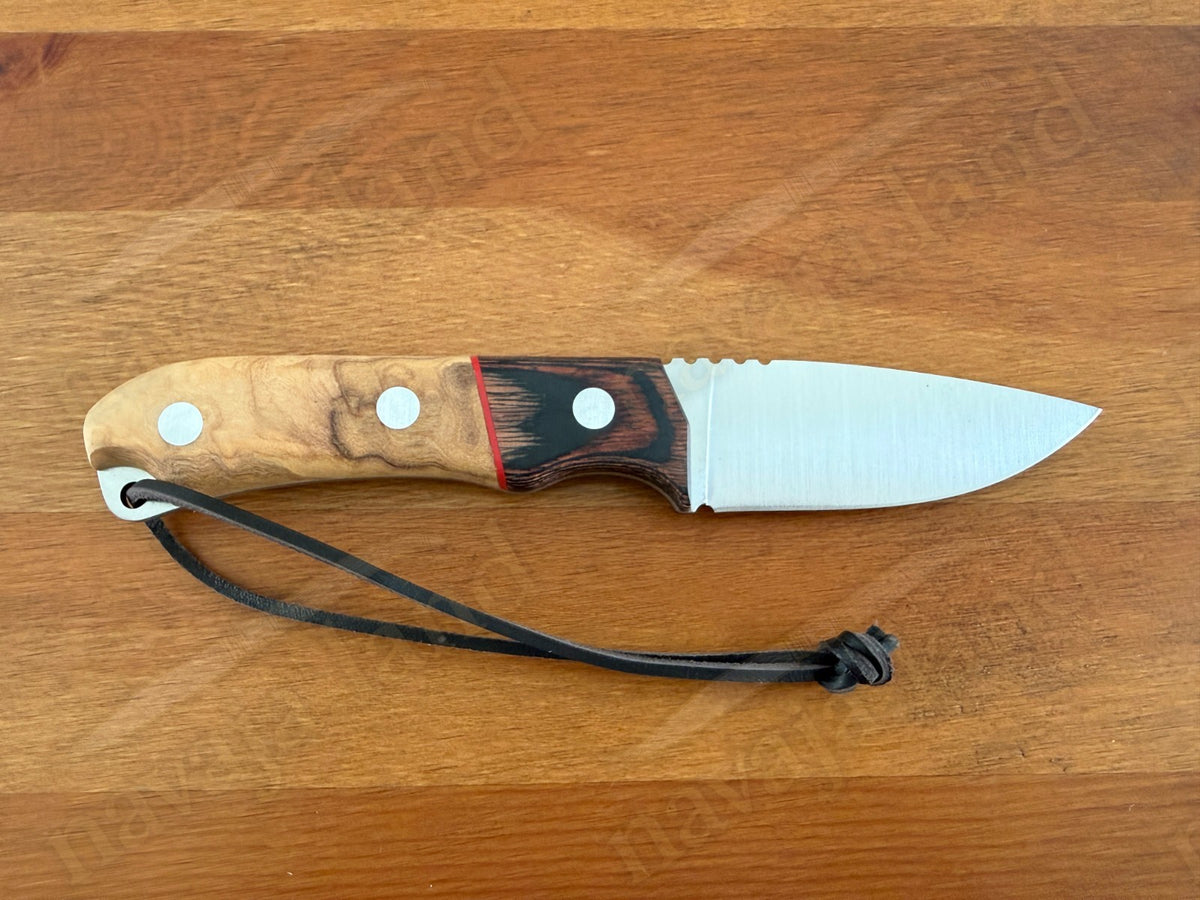 Joker Aguila Bushcraft Knife 3.35” MOVA Blade Olive Wood & Rosewood Handle