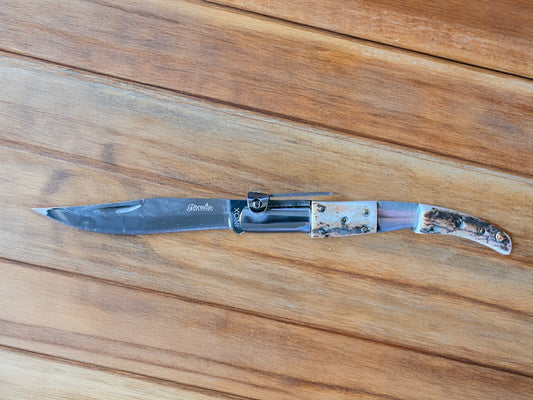 2.5" Arabian Folding Pocket Knife Deer Antler Scales Handmade in Spain