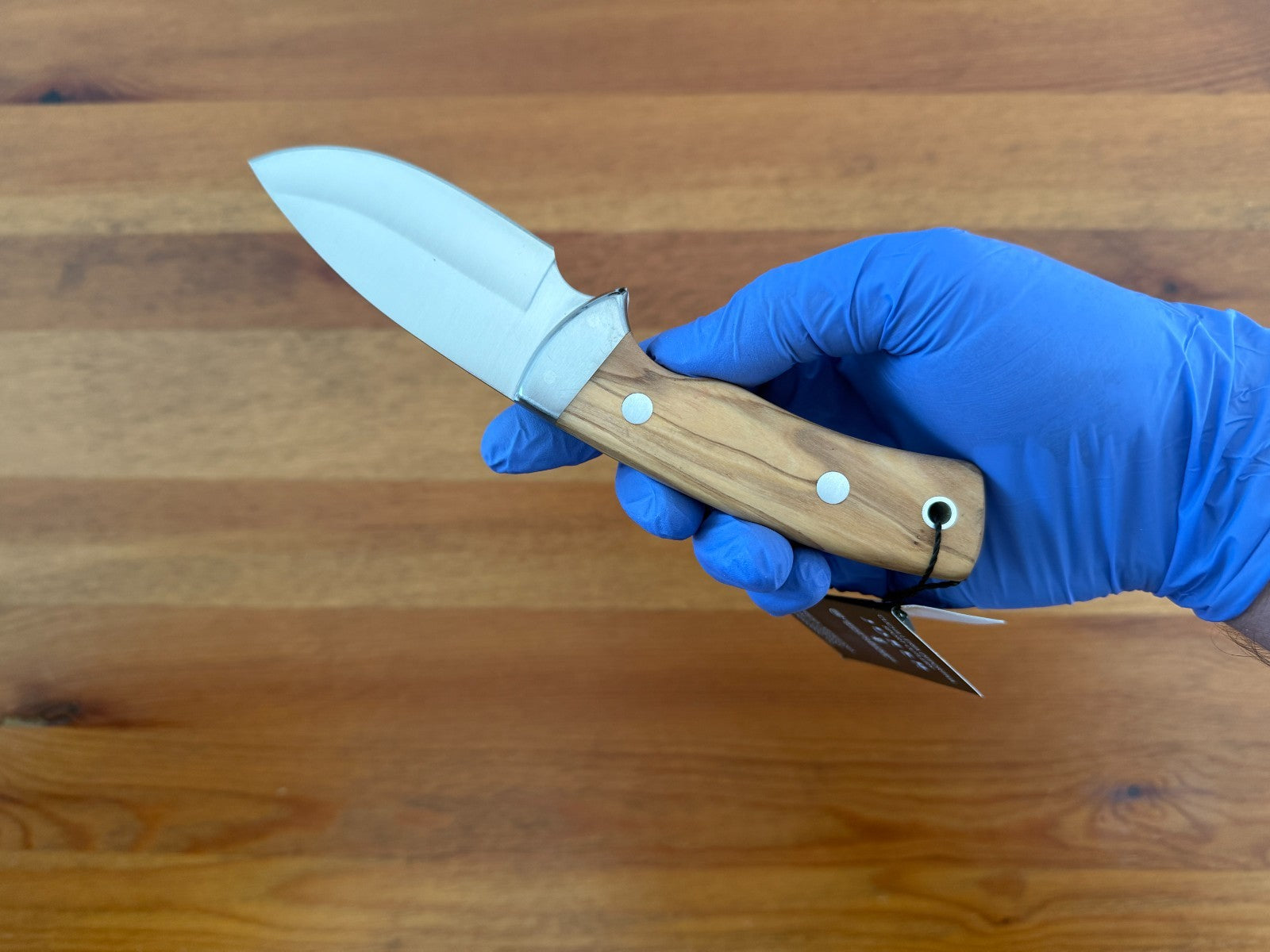 Joker Pecari Knife Olive Wood Handle Black Leather Sheath Handmade Spain