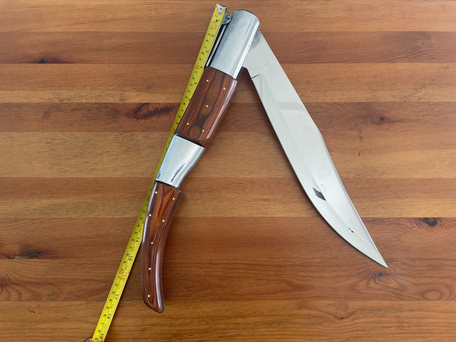 14" Gigantic Arabian Style Navaja Folding Knife Collectors Item Fully Functional