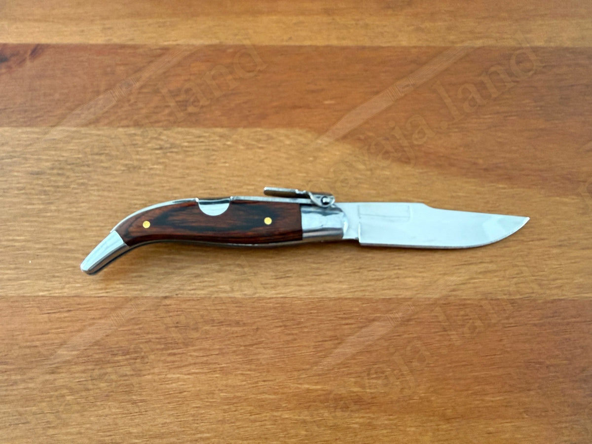 2.55” Spanish Navaja Teja Albacete Pocket Knife Red Stamina Scales with Ratchet