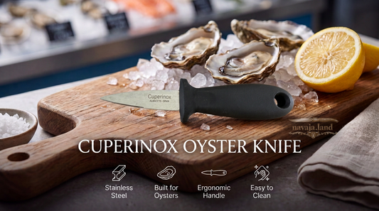 Cuperinox Oyster Shucking Kitchen Knife 2.5" Stainless Steel Blade Made in Spain