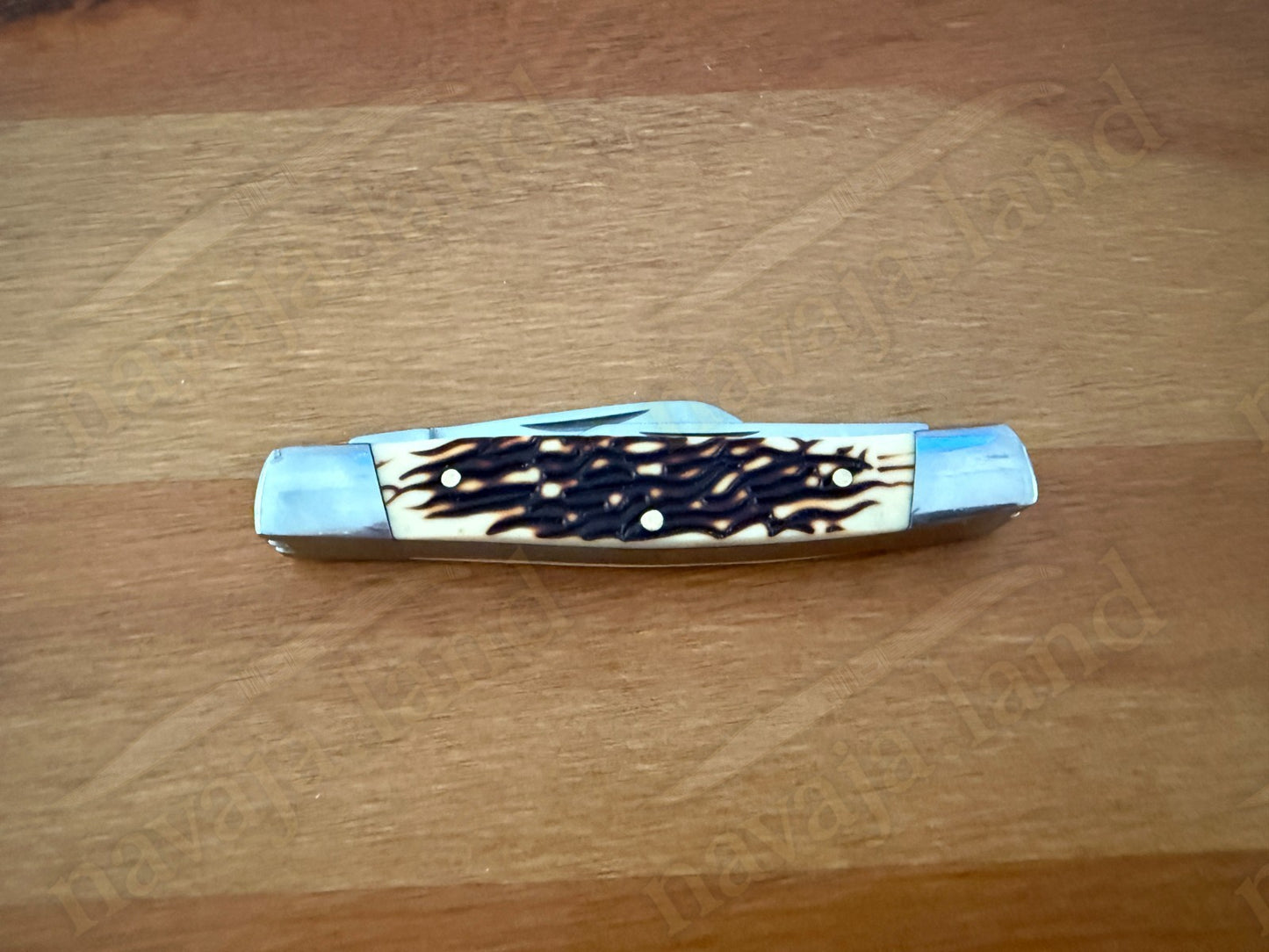 Elk Ridge Gentleman’s Knife – Faux Jig Bone Handle - 3 Blades Pocket Knife