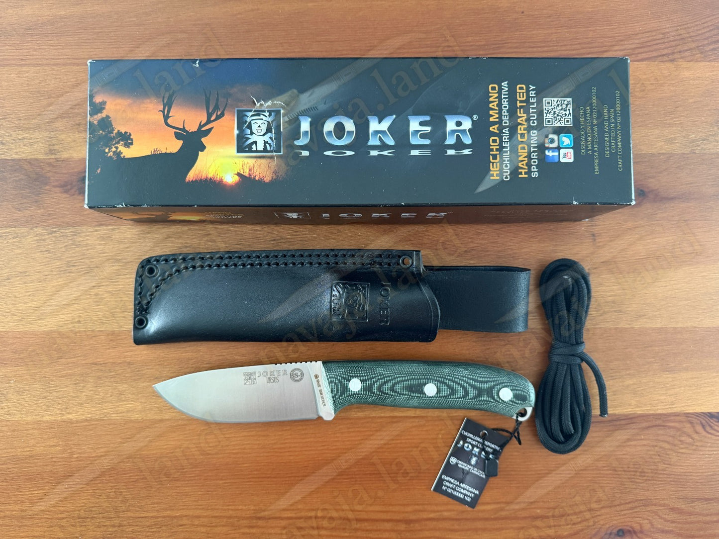 Joker Ursus Survival Knife Böhler N695 Green Canvas Micarta Full Tang From Spain