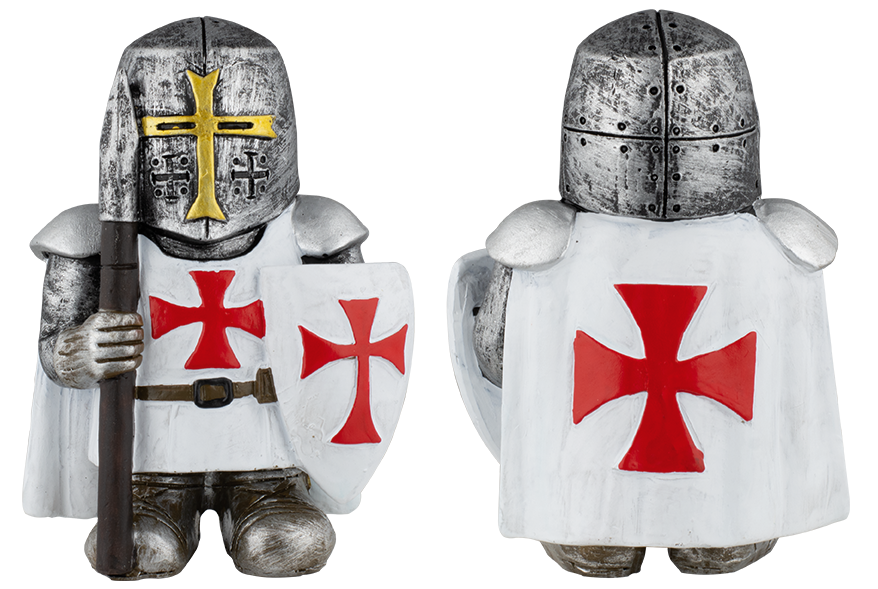 Decorative / Collectible Small Resin Figurine Templar Knight with Spear