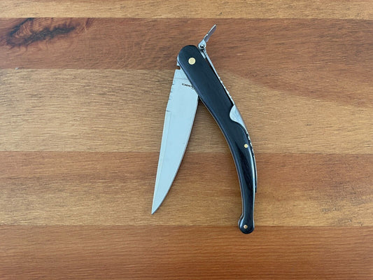 4.13 in. Spanish Navaja Pocket Knife Black Stamina Wood Handle From Spain