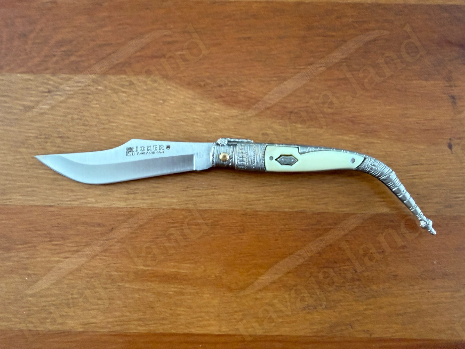 3.3” Albacete Navaja Joker Sevillana Knife Zamak Handle Handmade Slipjoint Spain