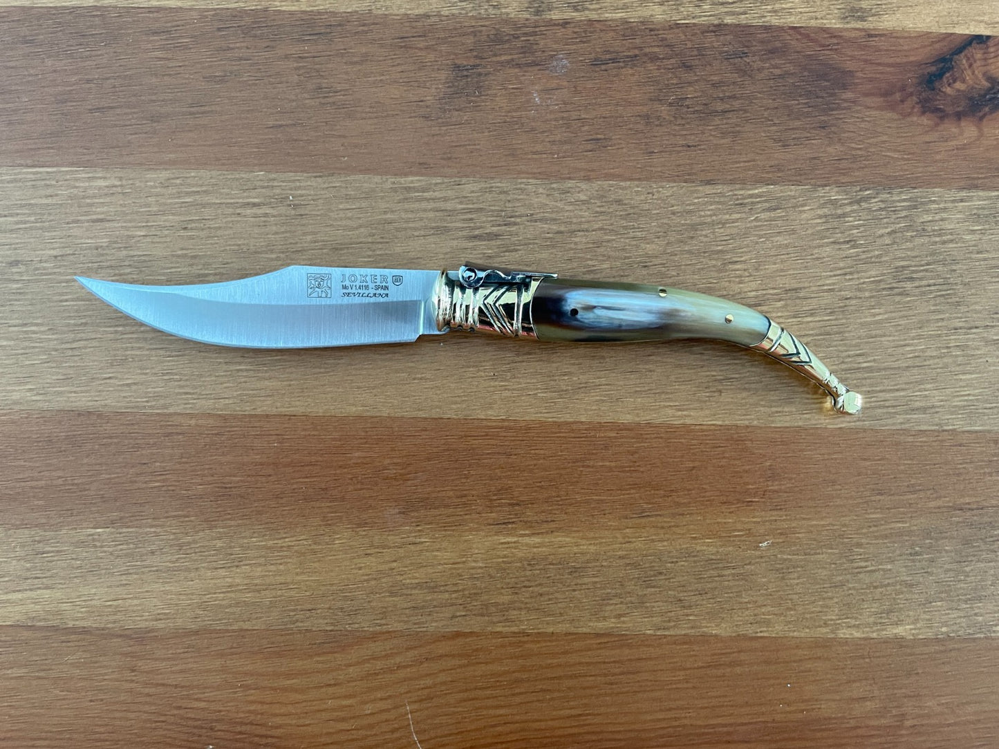 3.5” Albacete Navaja Joker Sevillana Knife Bullhorn Handle Handmade High Quality