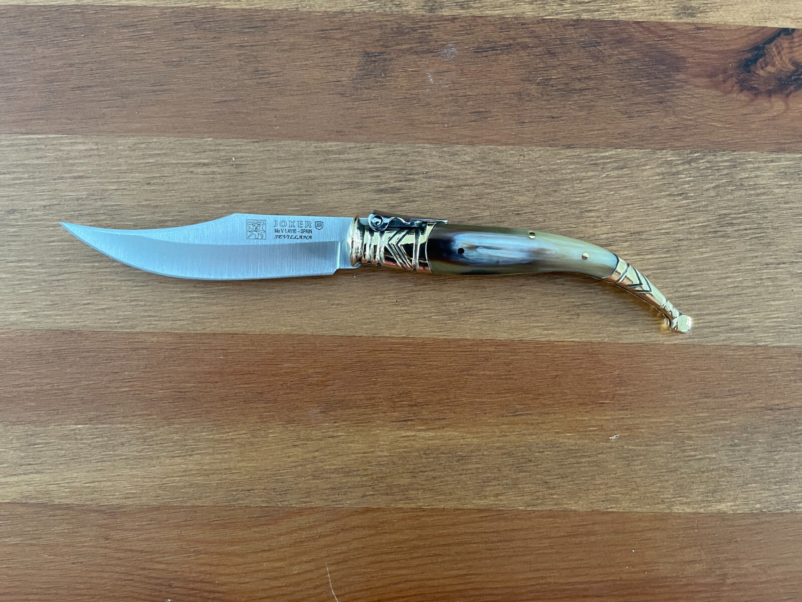 3.5” Albacete Navaja Joker Sevillana Knife Bullhorn Handle Handmade High Quality