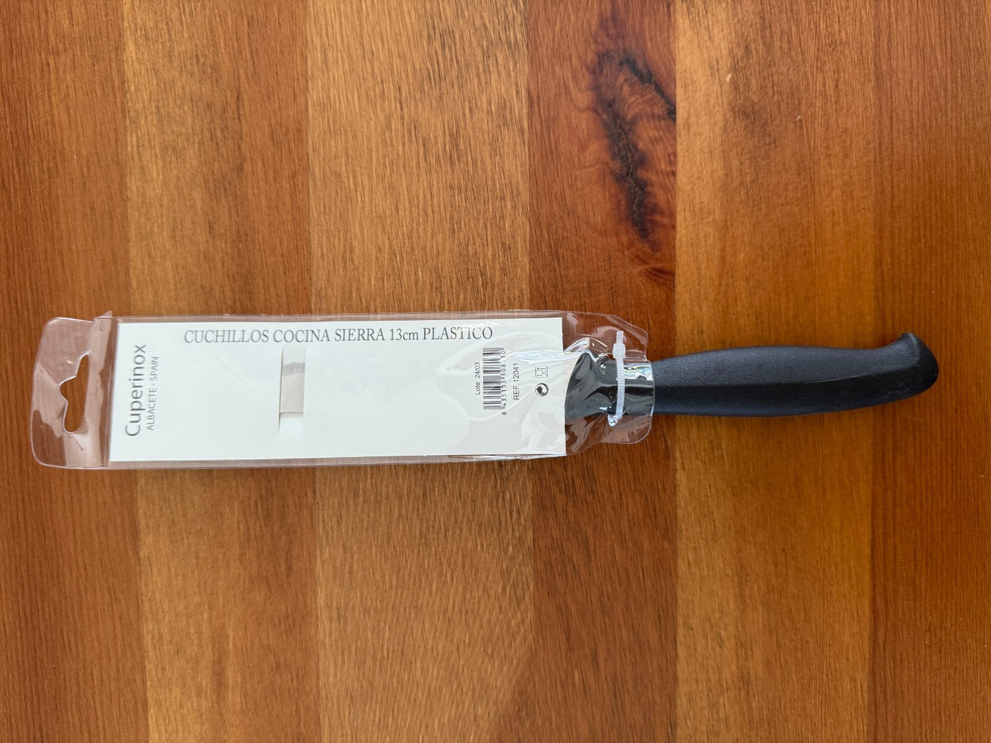 Cuperinox Kitchen Knife 5 in Serrated Blade with Plastic Handle From Spain