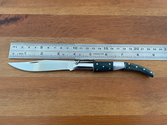 4” Arabian Folding Pocket Knife Blue Wood and Steel Handle Navaja Made in Spain