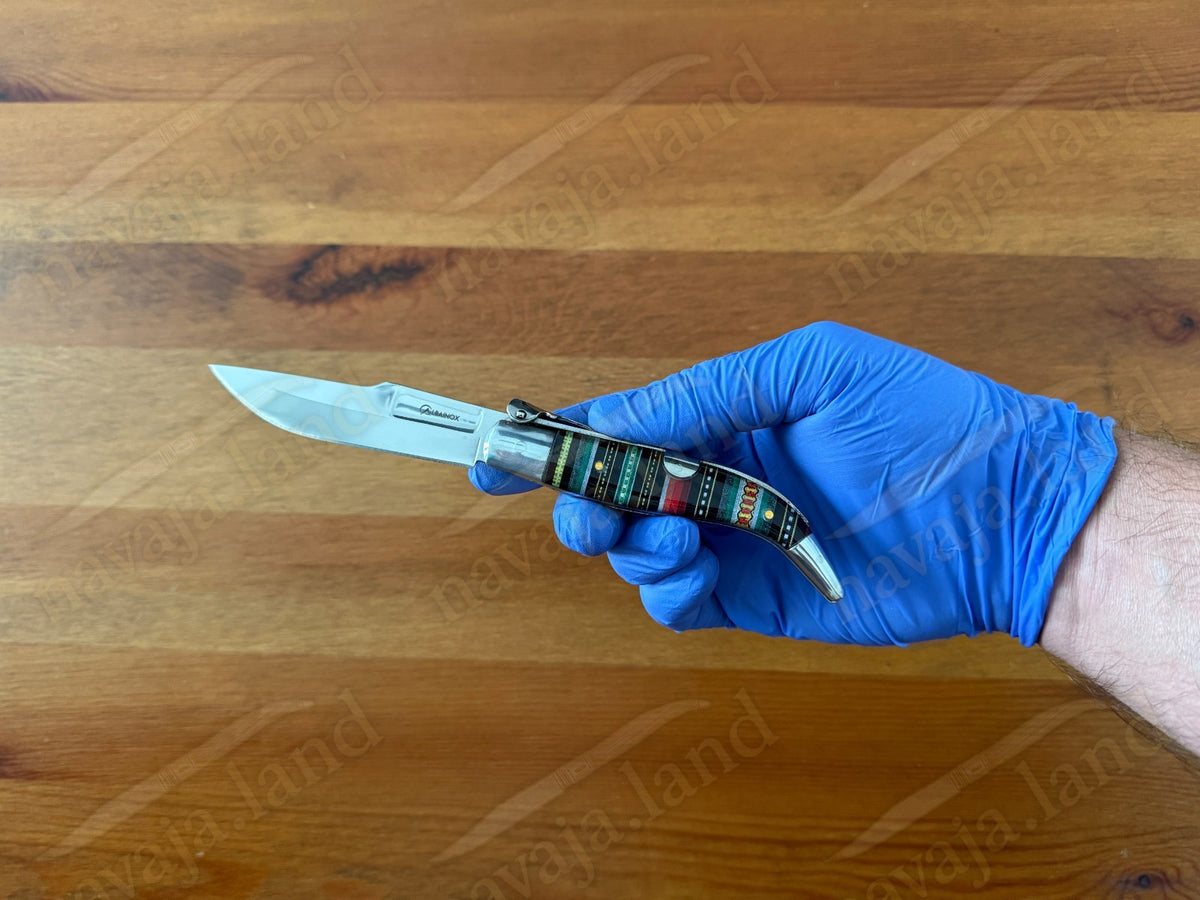 3.2” Spanish Classic Navaja Teja Albacete Style Pocket Knife with RATCHET