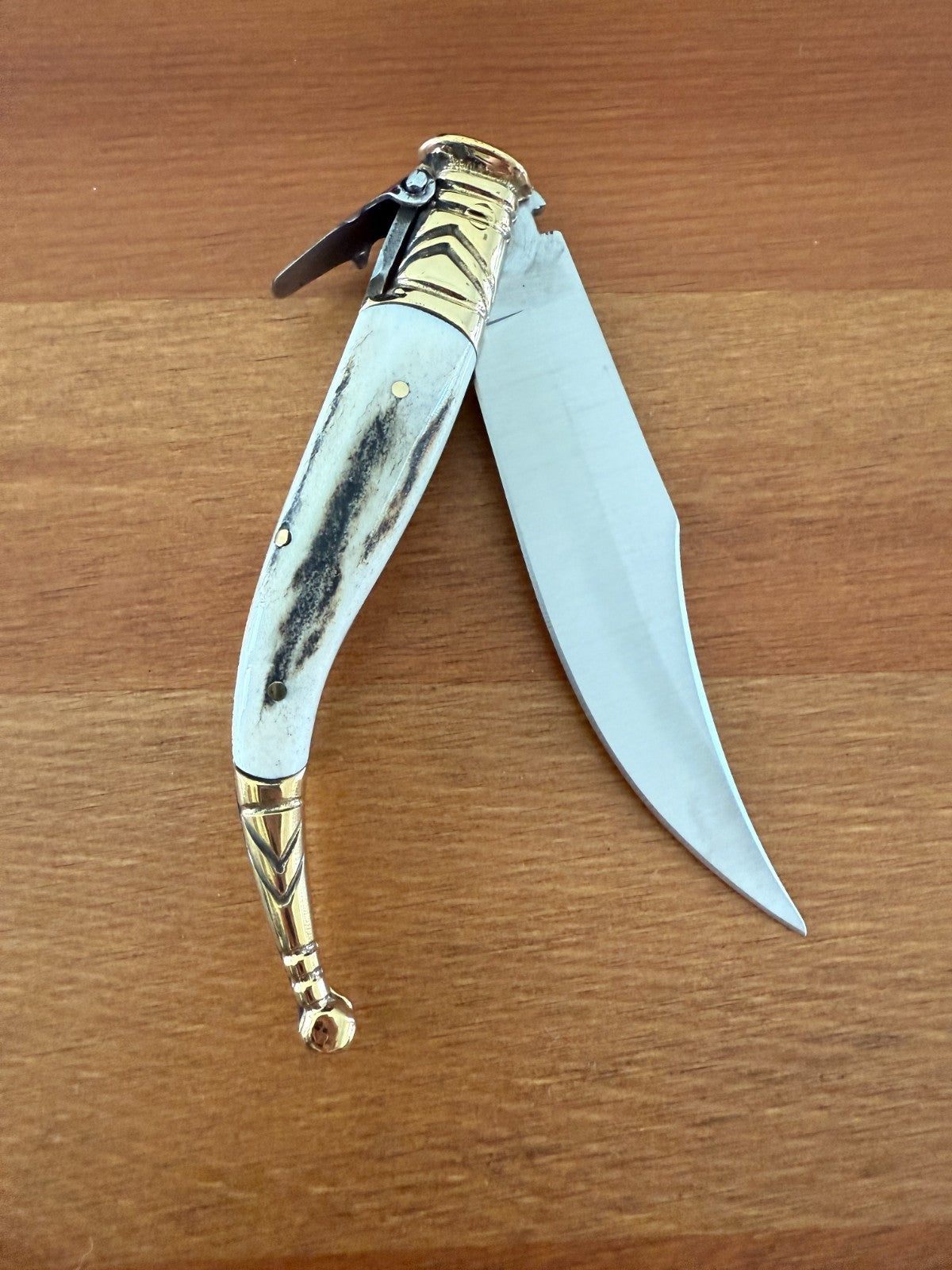 3.5” Albacete Navaja Joker Sevillana Knife Stag Horn Handle High Quality - Spain