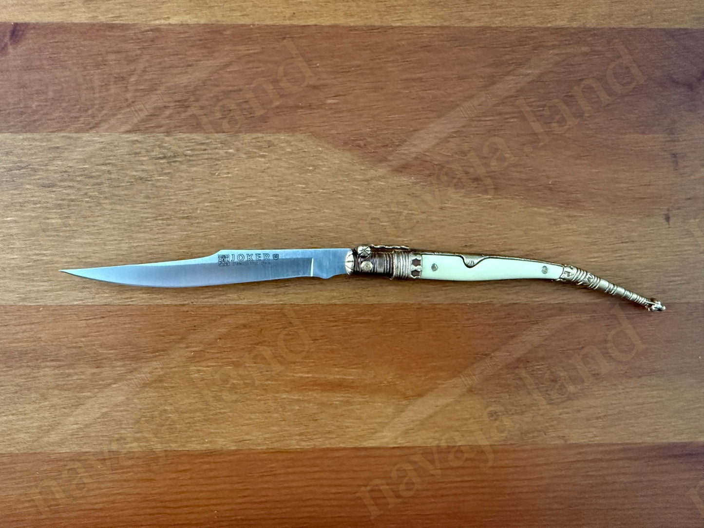 4.1” Joker Navaja Stiletto Knife Zamak Handle Handmade Slipjoint Albacete, Spain