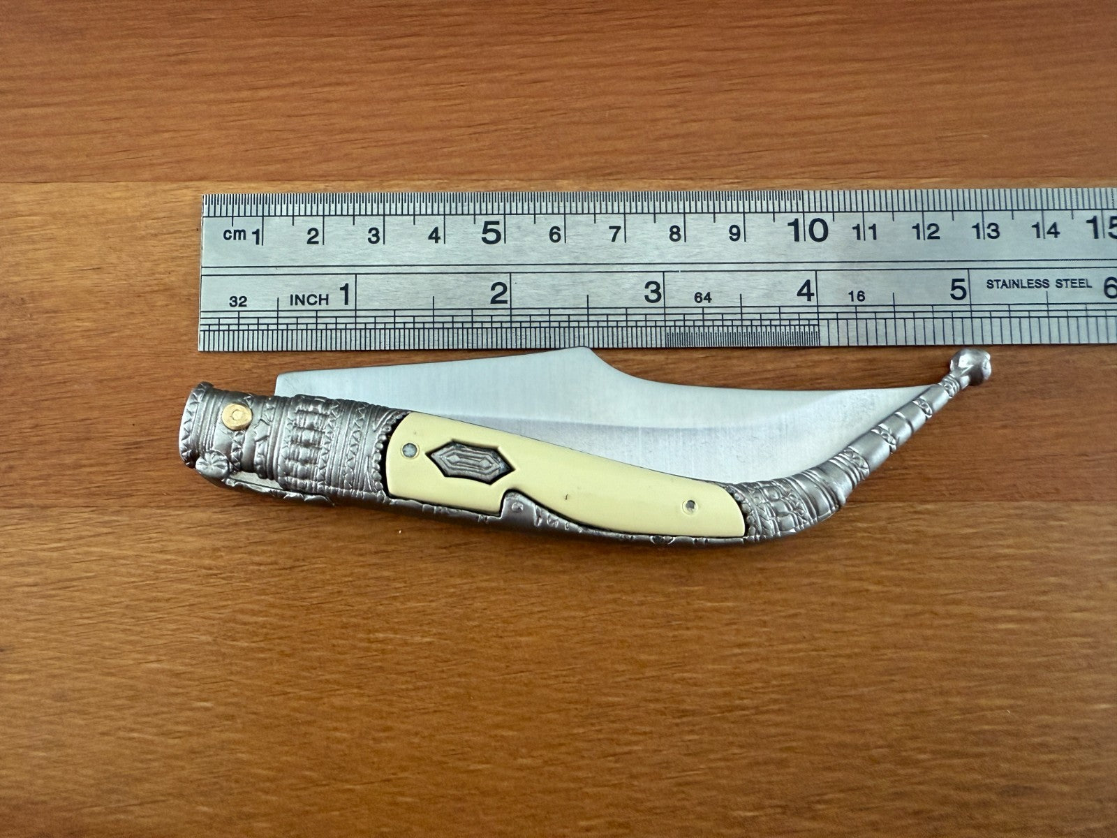 3.9” Albacete Navaja Joker Sevillana Knife Zamak Handle Handmade Slipjoint Spain