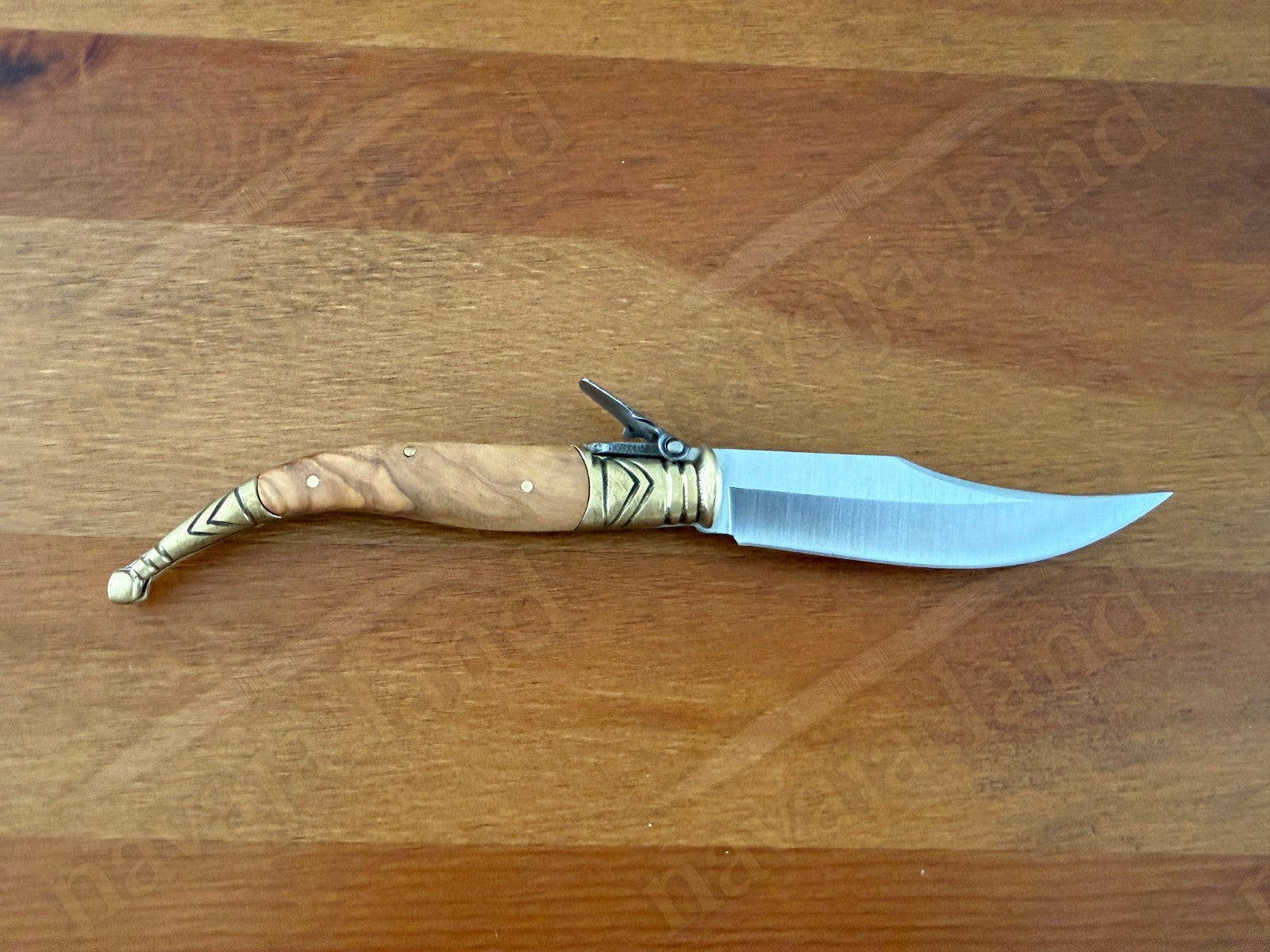 3.5” Classic Spanish Navaja Sevillana Knife Olive Wood Handle Handmade in Spain