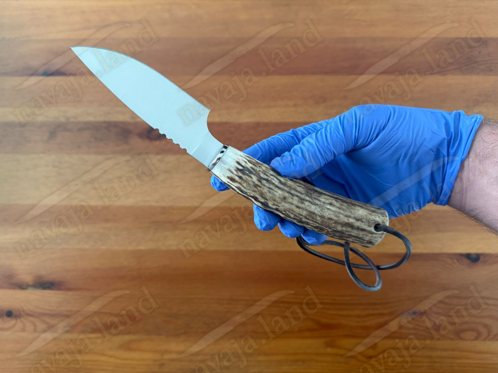 Joker Flecha Hunting Knife 4” MOVA Blade | Deer Horn Handle | Leather Sheath