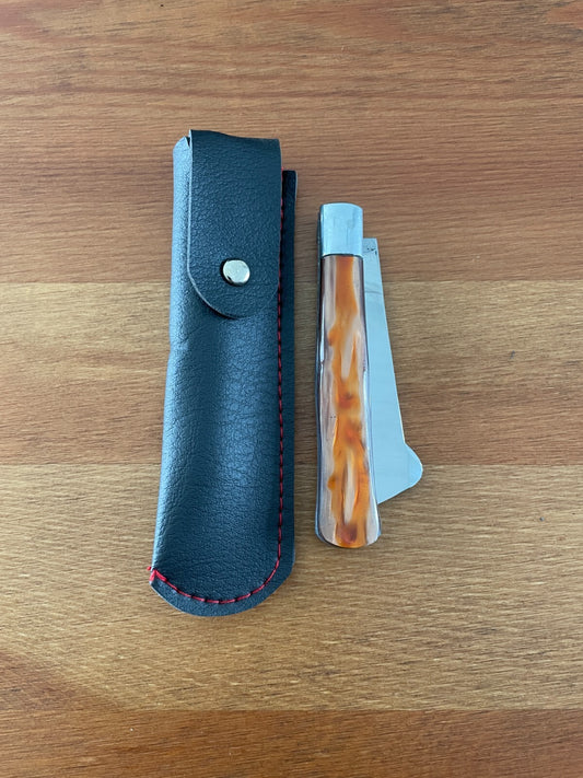 3" Grafting Field Folding Knife Steel Bolsters Sheath Plastic Scales From Spain