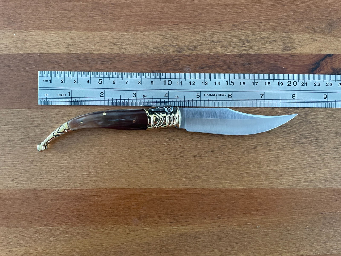 3.5” Albacete Navaja Joker Sevillana Knife Bullhorn Handle Handmade High Quality