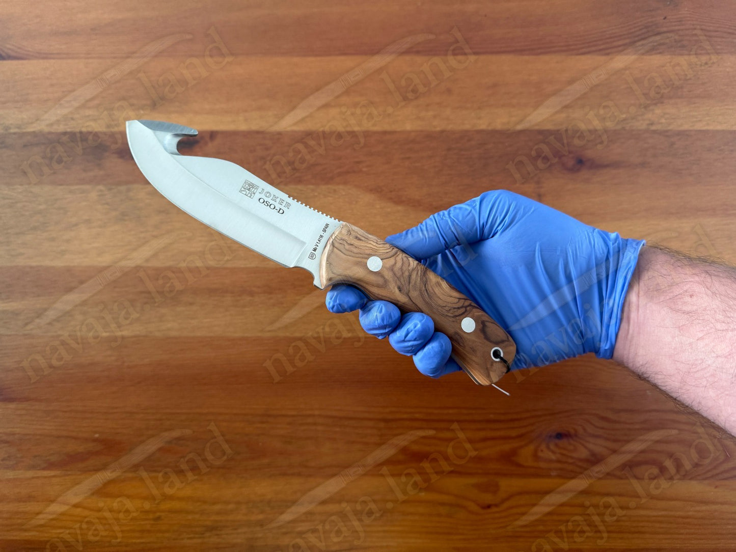 Joker OSO-D Skinning Knife 4.72” MOVA Blade | Olive Wood Handle | Made in Spain