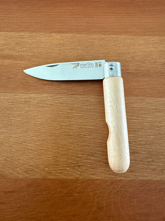 2.76" Stainless Steel Blade Pocket Knife Martins Penknife Beech Wood Handle