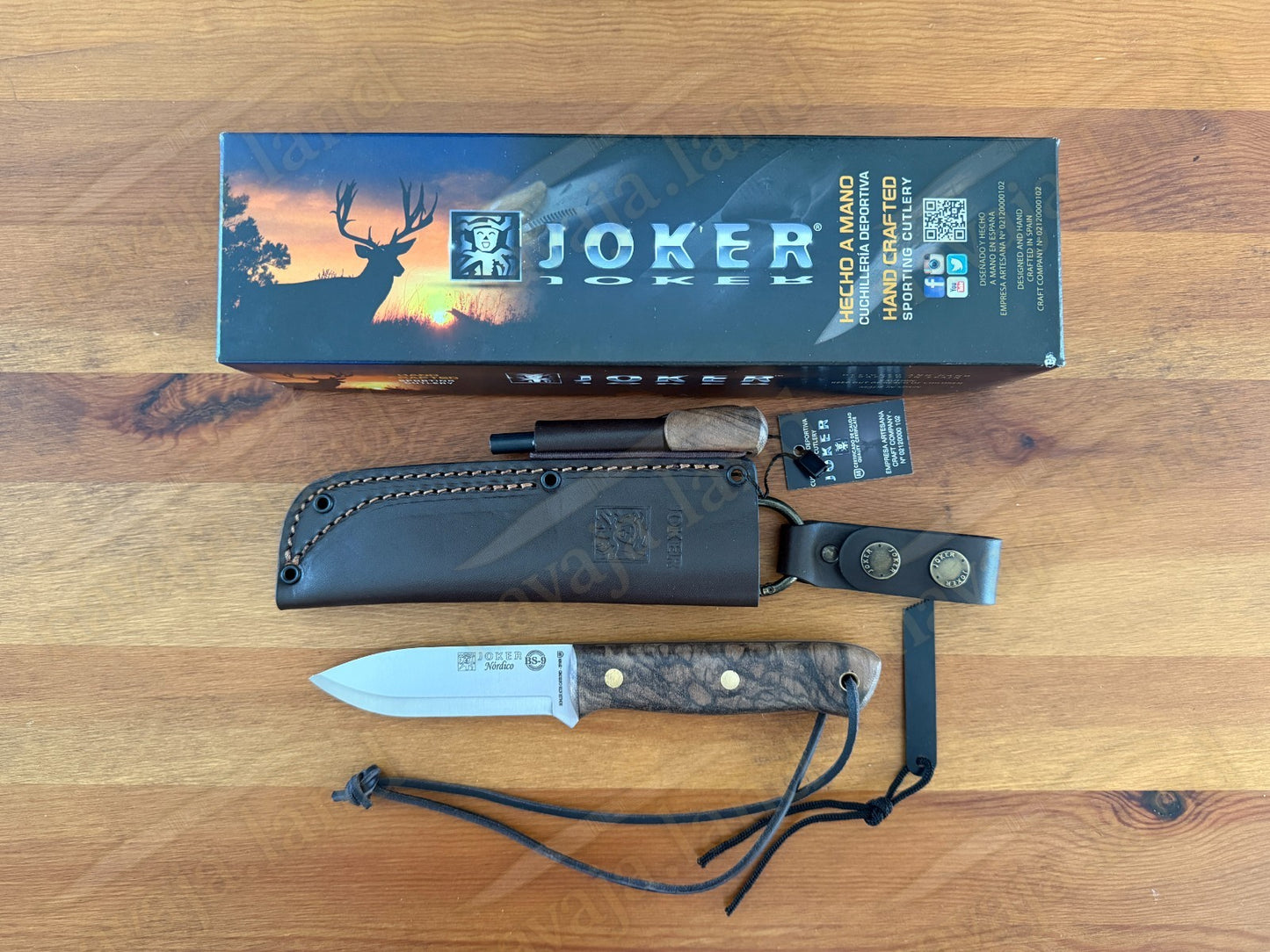 Joker Nordico Bushcraft Fixed Knife 3.9" Böhler K720 Carbon Steel Walnut Handle