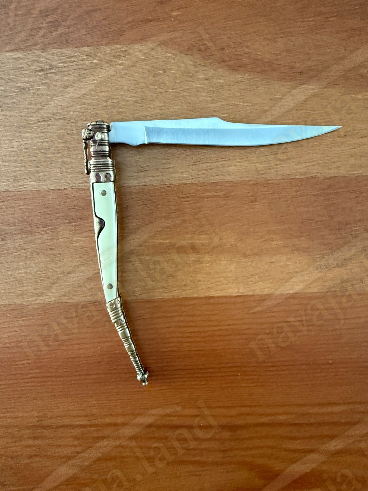 4.1” Joker Navaja Stiletto Knife Zamak Handle Handmade Slipjoint Albacete, Spain