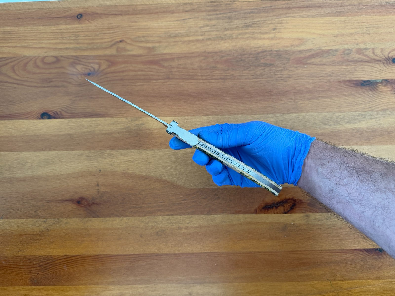 5" Arabian Style Navaja with Ratchet Pocket Knife Maple Wood Handle From Spain