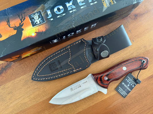 Joker Venado – Survival & Hunting Knife (Red Wood Handle) Made in Spain