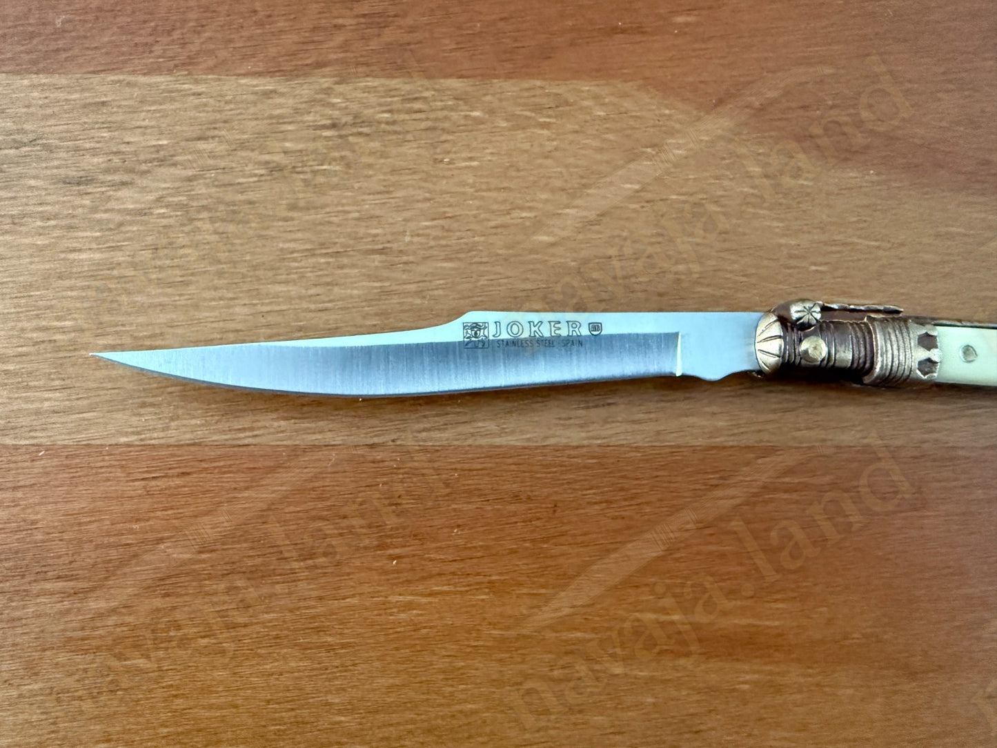 4.1” Joker Navaja Stiletto Knife Zamak Handle Handmade Slipjoint Albacete, Spain