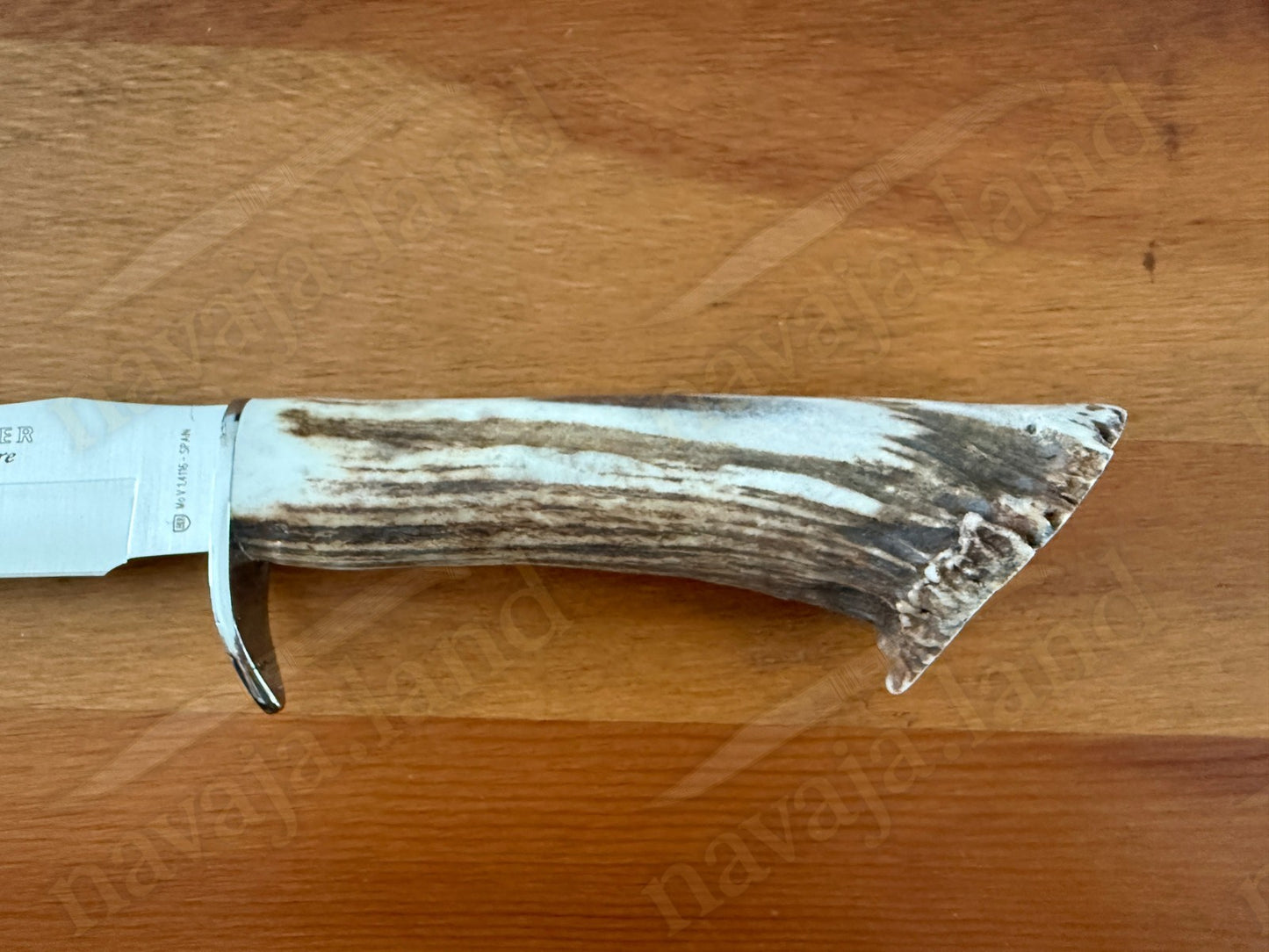 Joker Tigre Mountain Knife 5.51” MOVA Blade Stag Crown Handle Leather Sheath