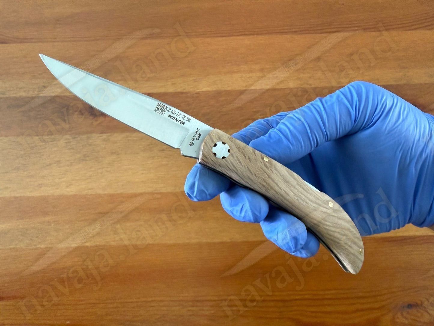 3.15” Joker Pointer Camping Folding Knife (Holm Oak Wood Handle) Made in Spain