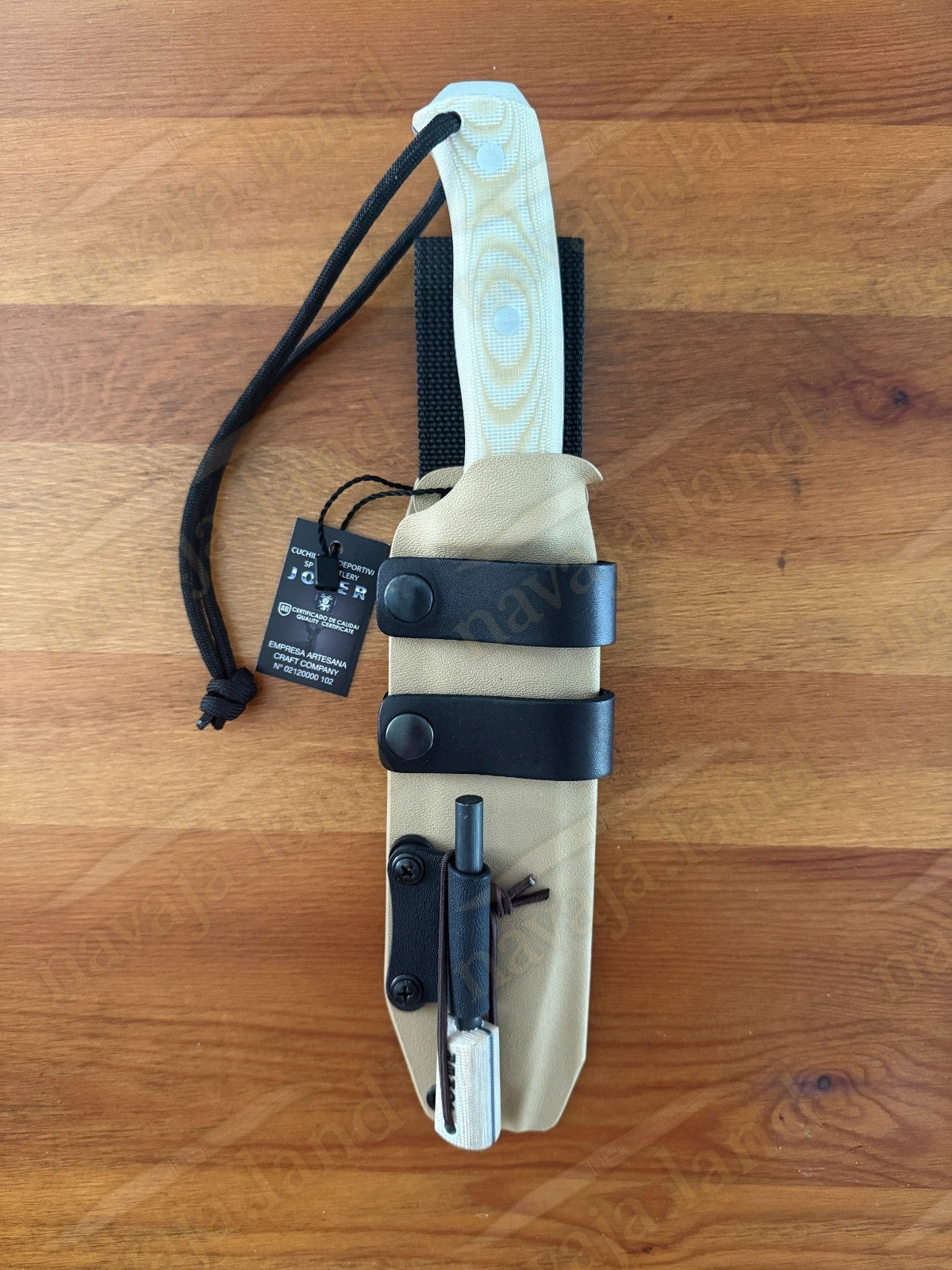 Joker Nomad Survival / Camp Knife 6.5" Böhler N695 Steel Beige Micarta Handle