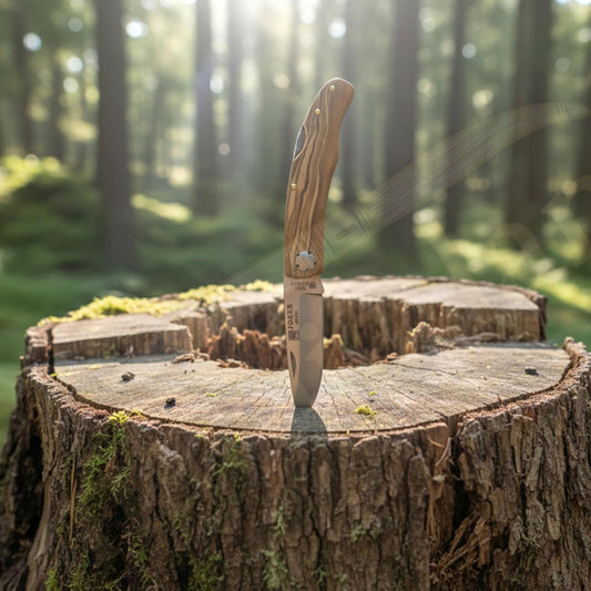 3.15” Joker Setter Bushcraft Folding Knife (Olive Wood Handle) Handmade Spain